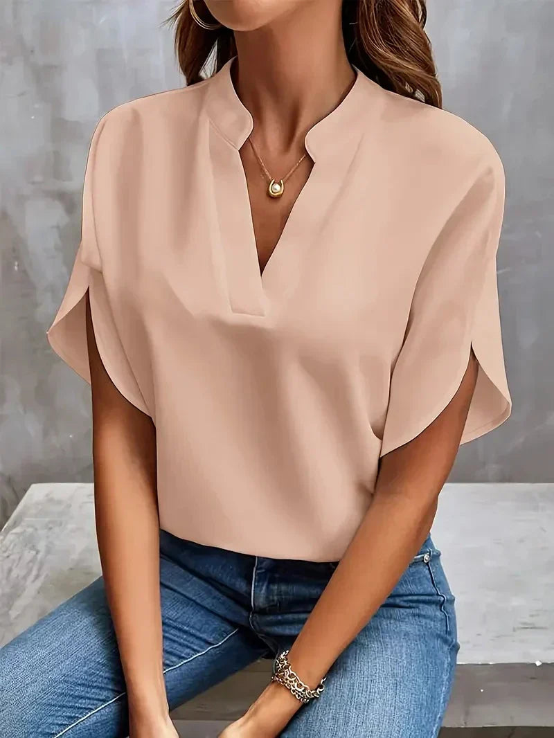 Valenzora | Classic V-neck top – Timeless & comfortable for everyday wear