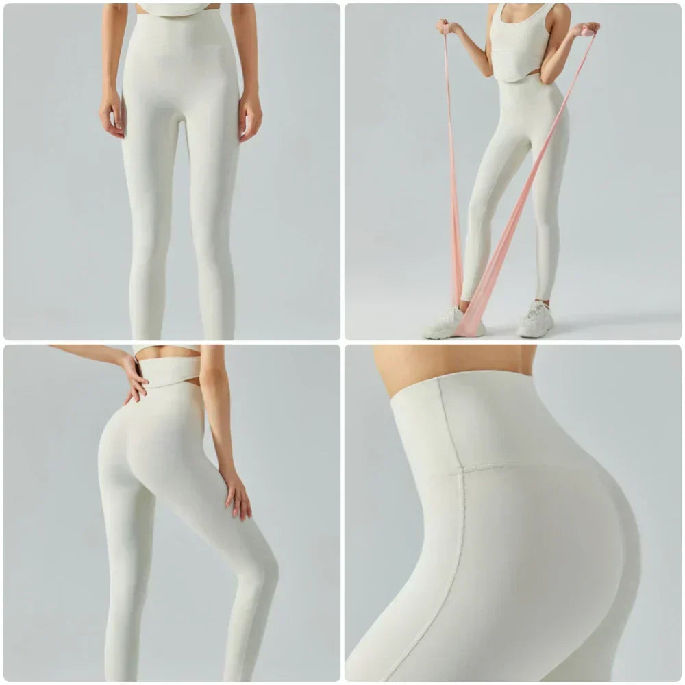 Valenzora | Emily Sportswear Naked High-Waisted Tight Yoga Pants Doppelseitig gebürstet Pfirsich Po-liftend Lauf-Sport-Fitness-Leggings