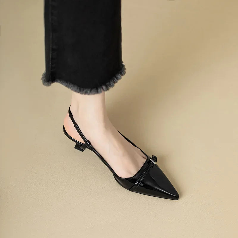 Valenzora | Lackleder-Sandalen mit bequemem Blockabsatz
