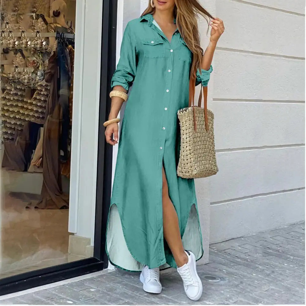 Valenzora | Long casual shirt dress