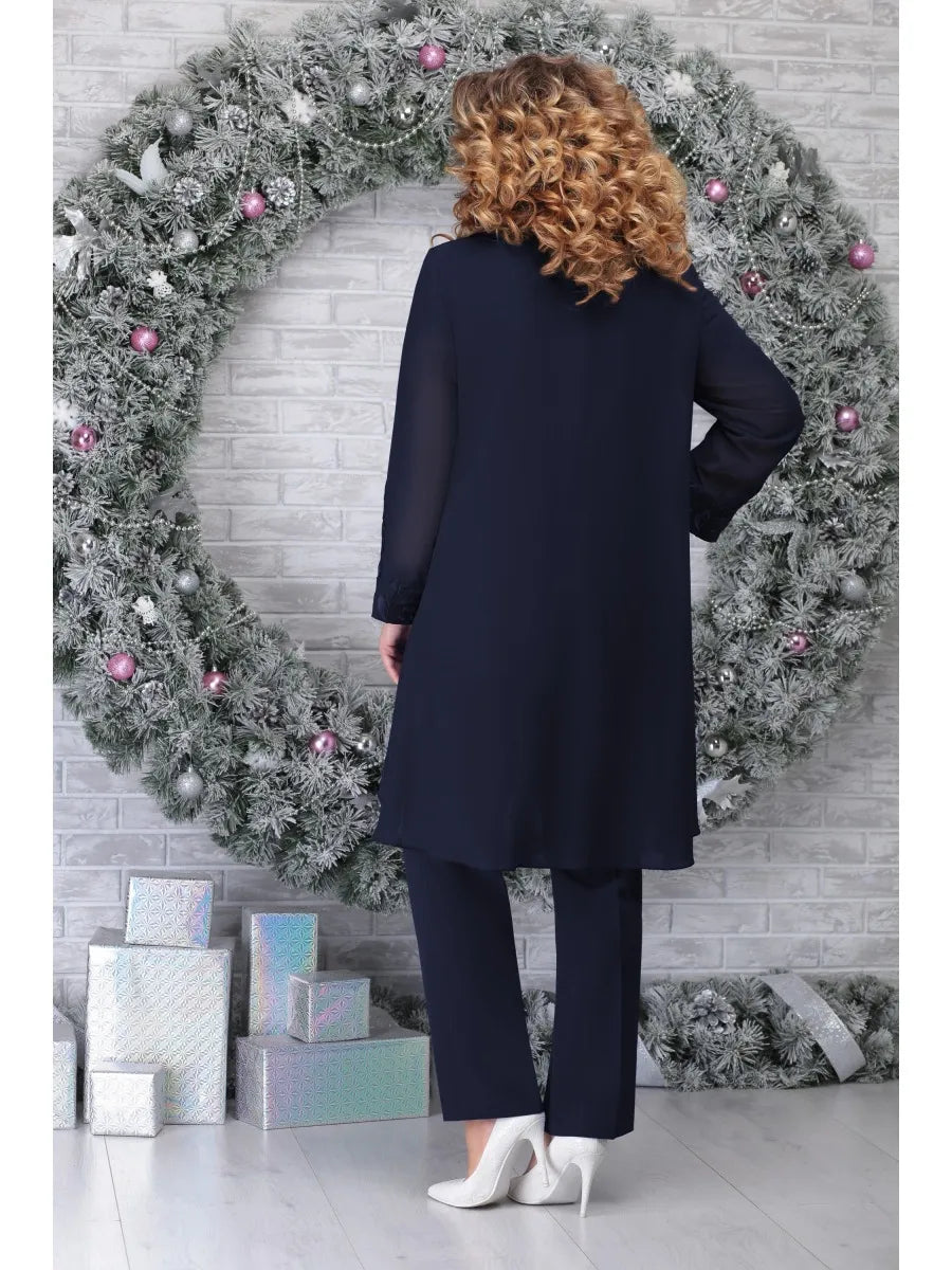 Valenzora | 3-Piece Embroidered Plus Size Set for Women