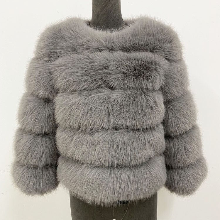 Valenzora Damenmantel | Kuscheliger Kunstfellmantel: Stylischer Nerzmantel für Damen