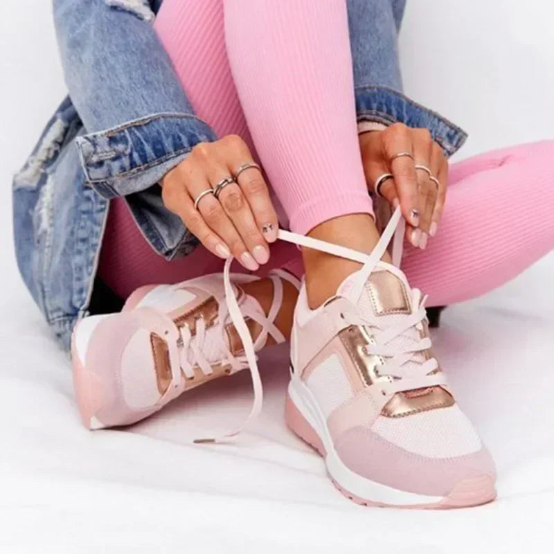 Valenzora | Women's Platform Sneakers - Lightweight Casual Shoes