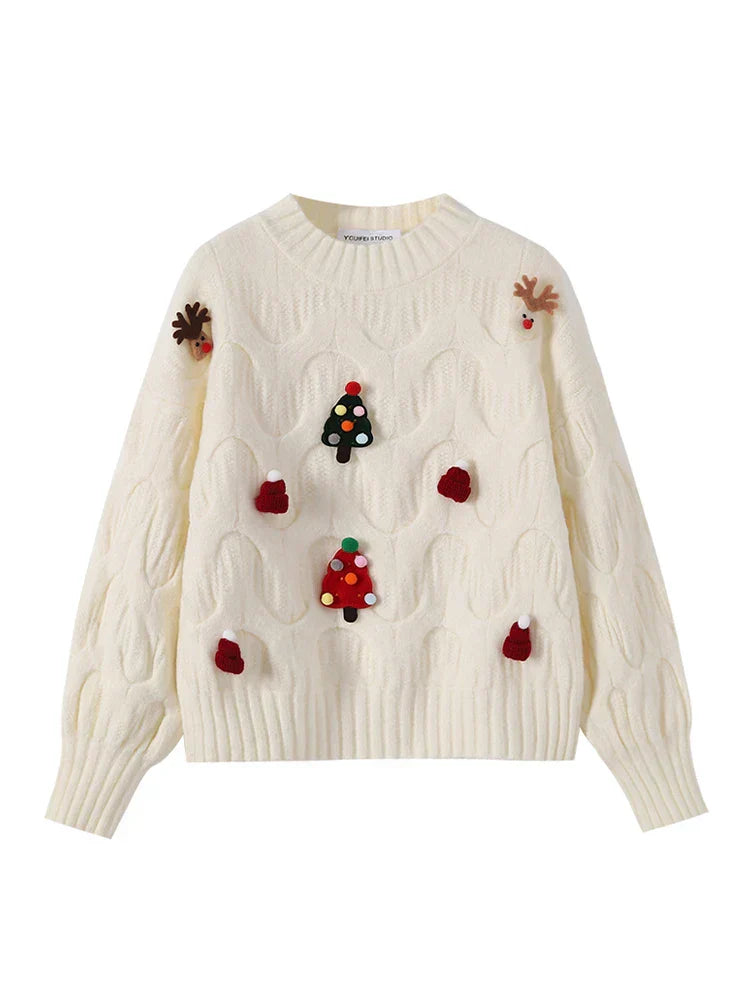 Valenzora - Hässlicher Weihnachtspullover - Weihnachtspullover für Damen im Vintage-Stil