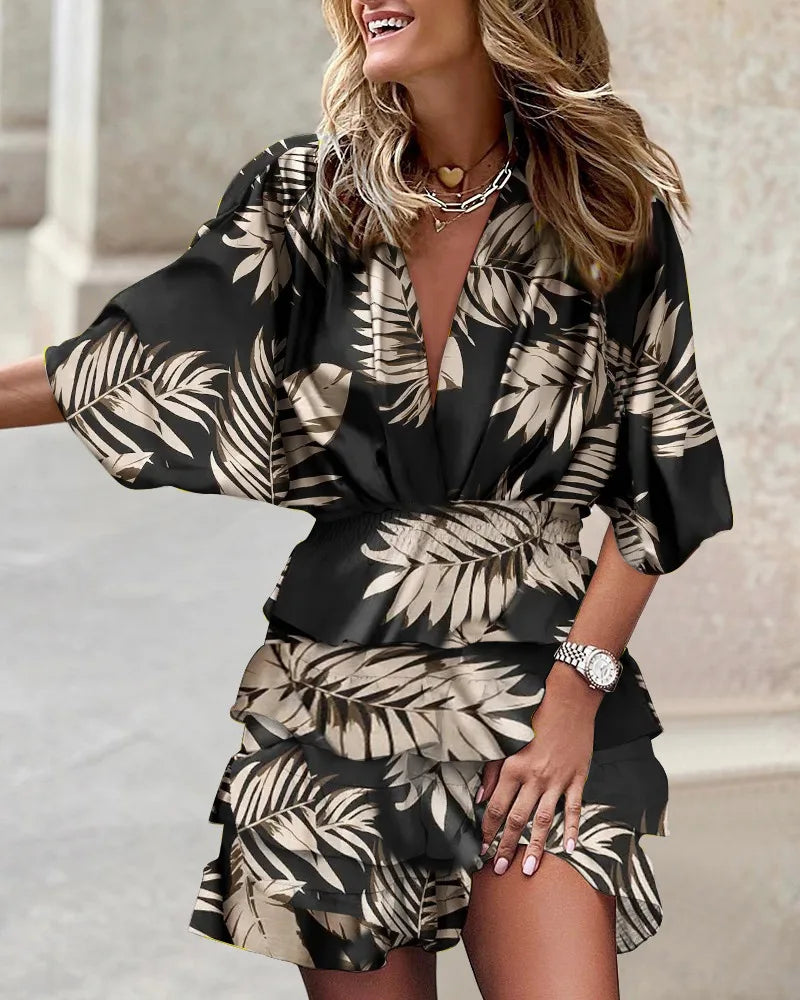 Valenzora – Stylisches, bedrucktes Minikleid