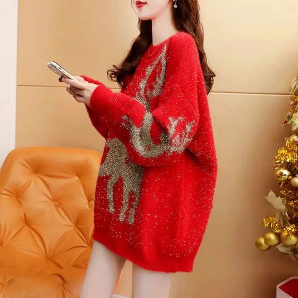 Valenzora – Hässlicher Weihnachtspullover – Locker und warm gestrickter Pullover