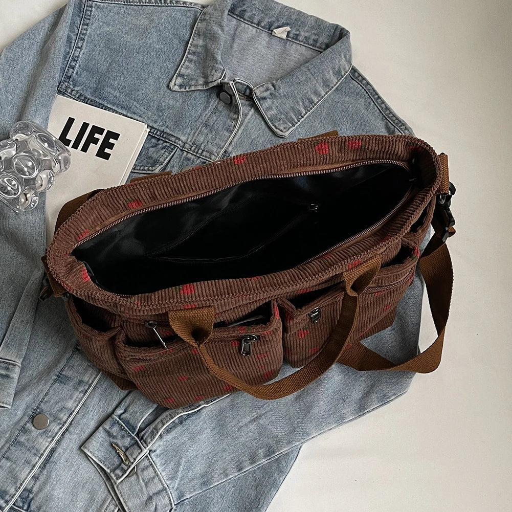 Valenzora | Strawberry Corduroy Bag