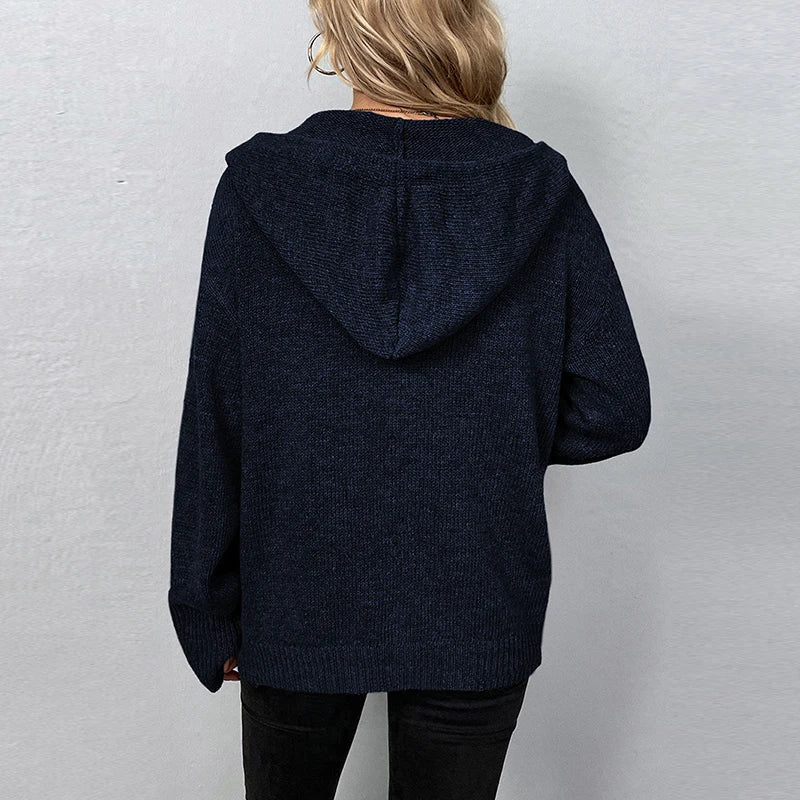 Valenzora | Bequemer Cardigan mit Kapuze