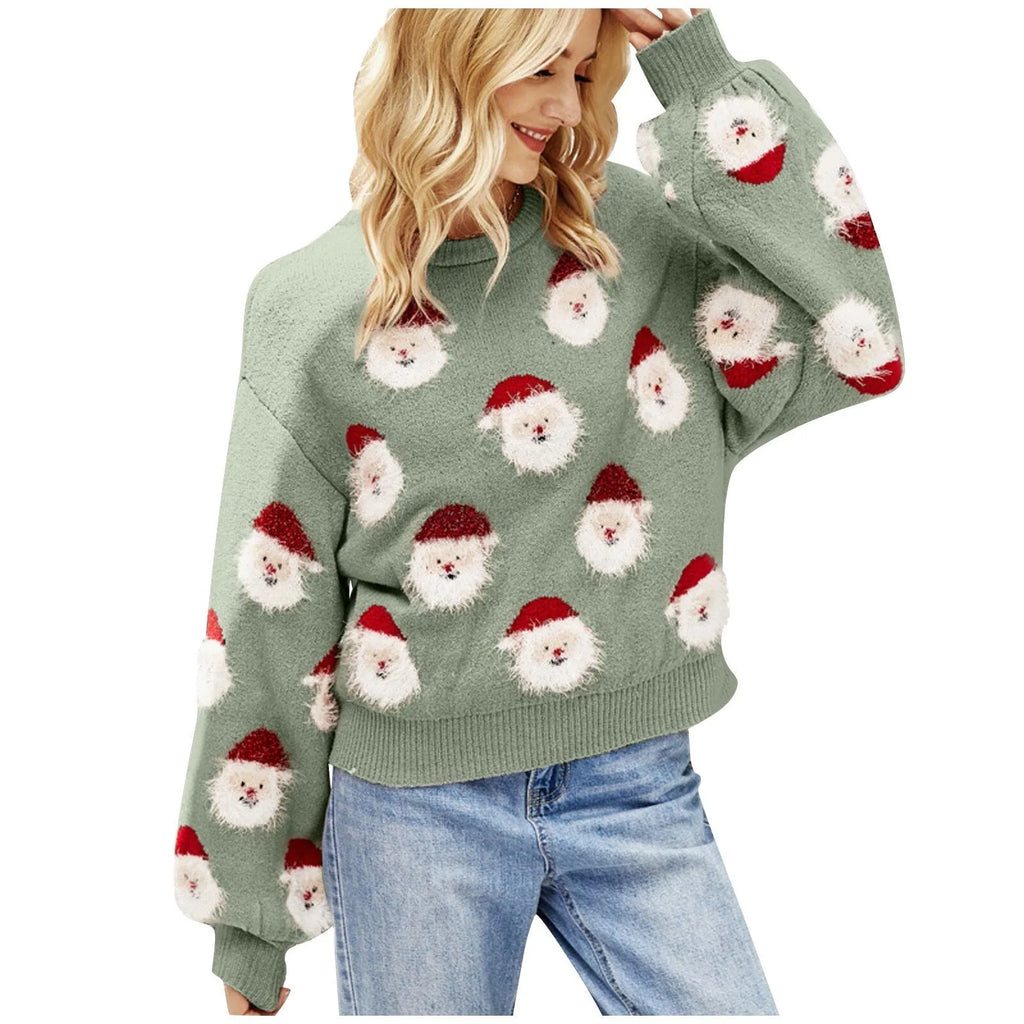 Valenzora – Hässlicher Weihnachtspullover – Weihnachtsmann-Muster-Pullover