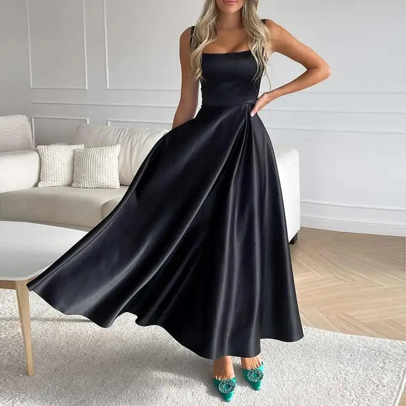 Valenzora | Modernes ärmelloses Maxikleid mit hoher Taille für Damen