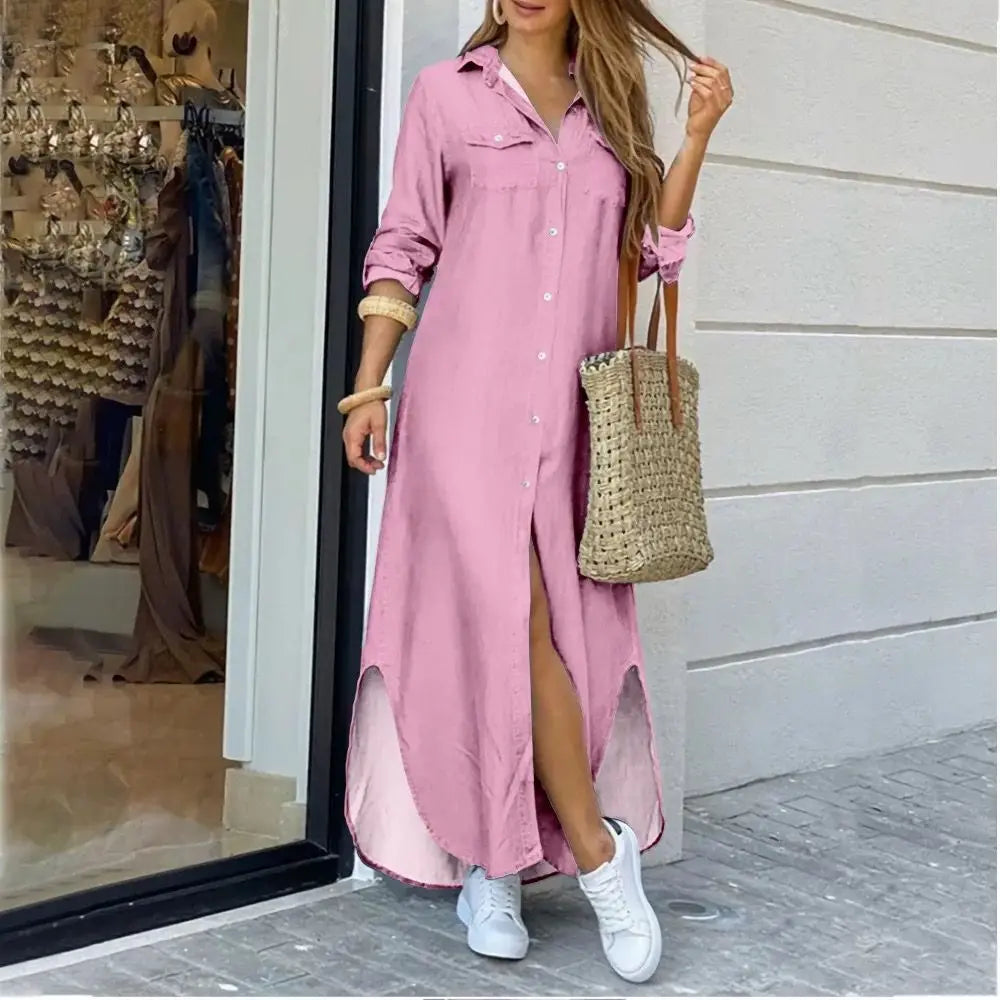 Valenzora | Long casual shirt dress