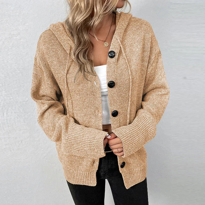 Valenzora | Bequemer Cardigan mit Kapuze