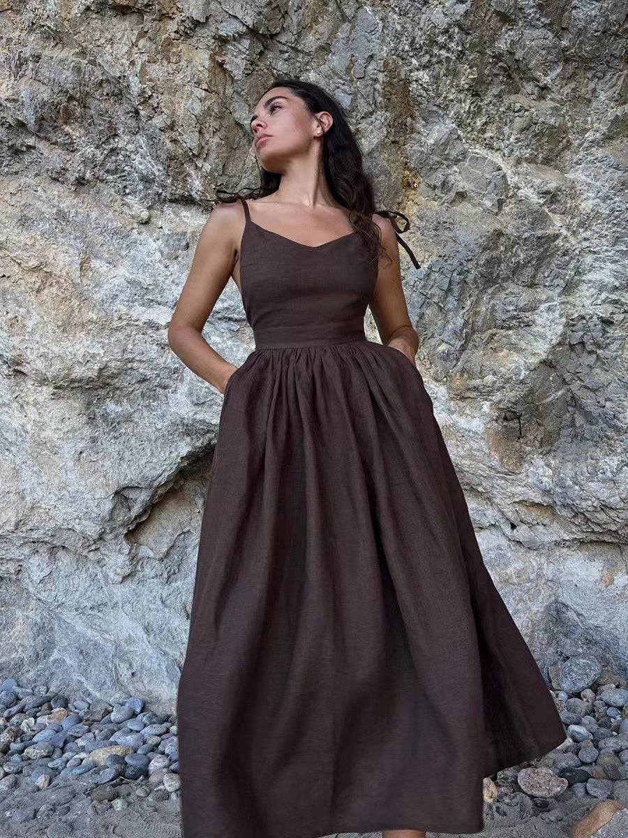 Valenzora | Breathable Linen Summer Dress for Women
