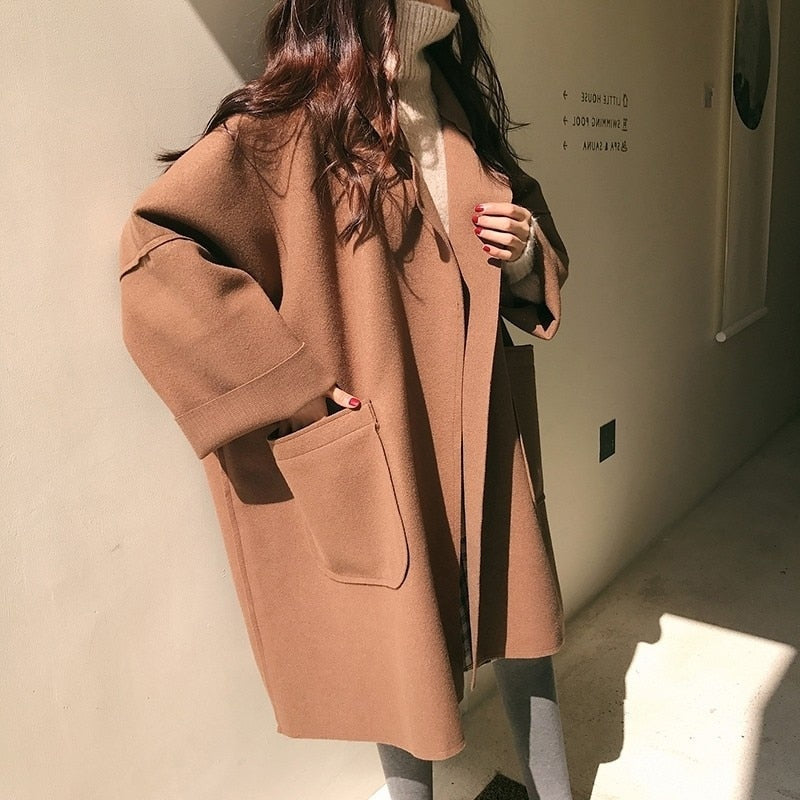 Valenzora | Eleganter, locker geschnittener Woll-Trenchcoat für