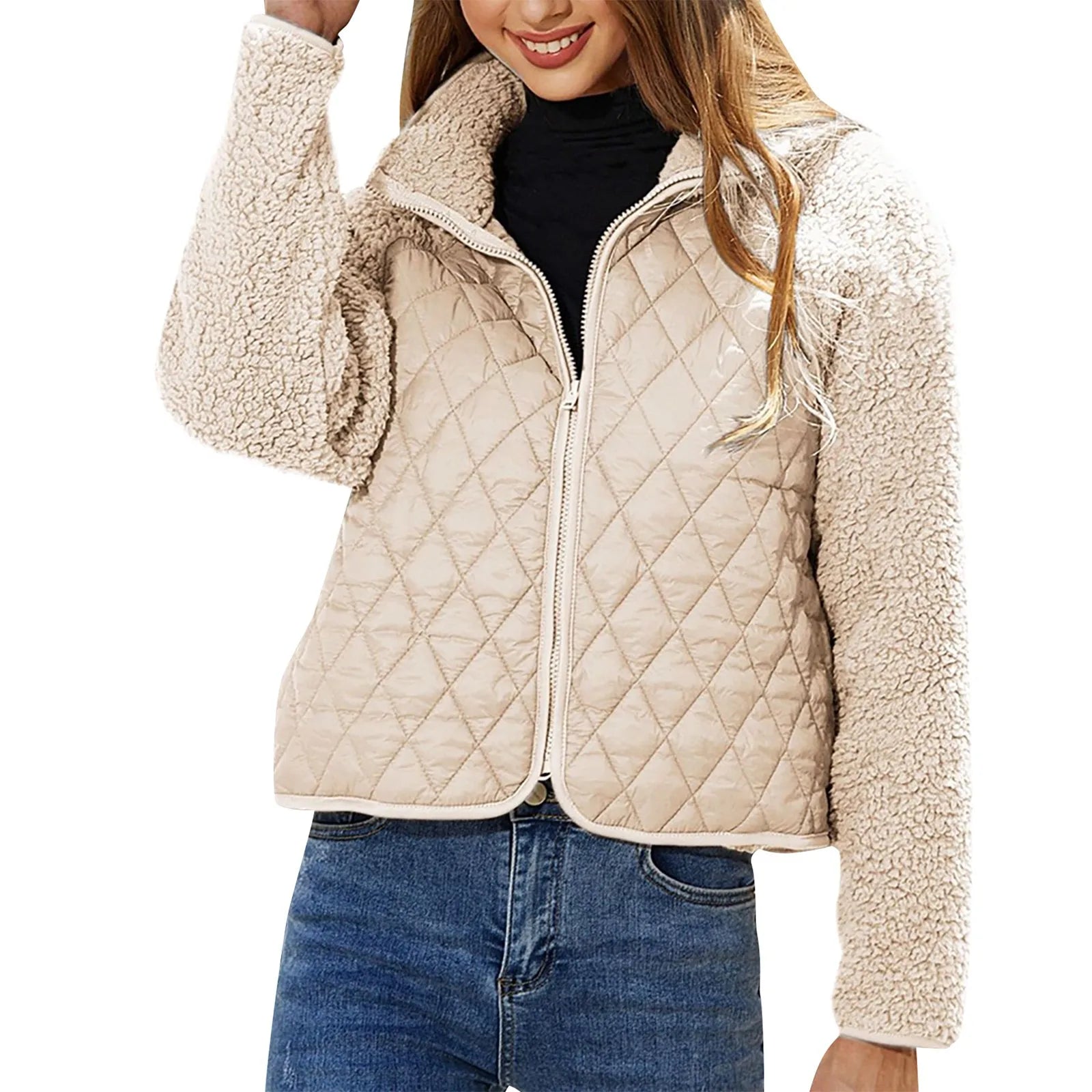 Valenzora - Women's Bomber Jacket with Zipper