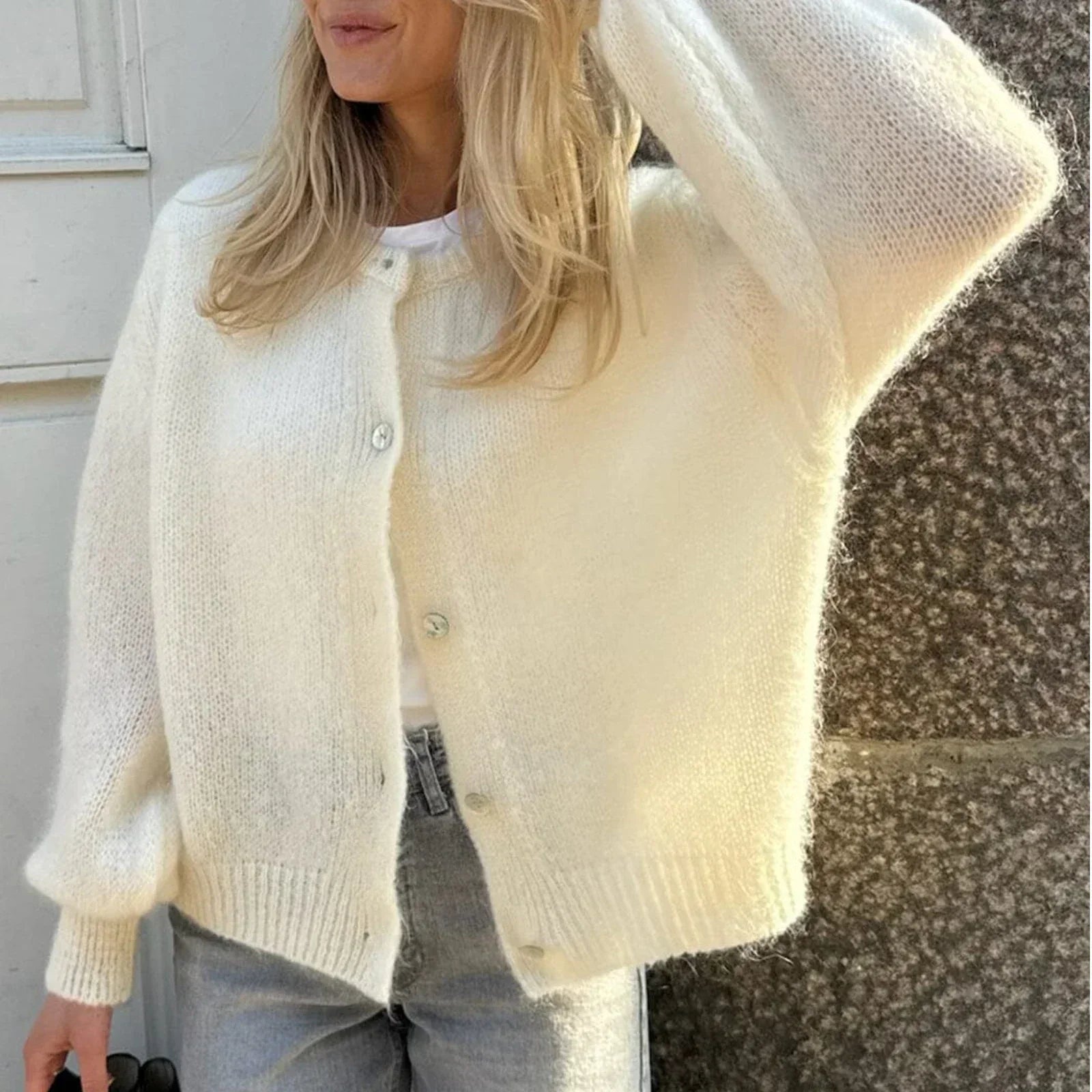 Valenzora | Long-sleeved knit cardigan