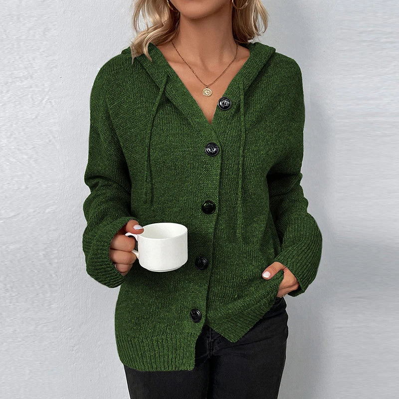 Valenzora | Bequemer Cardigan mit Kapuze