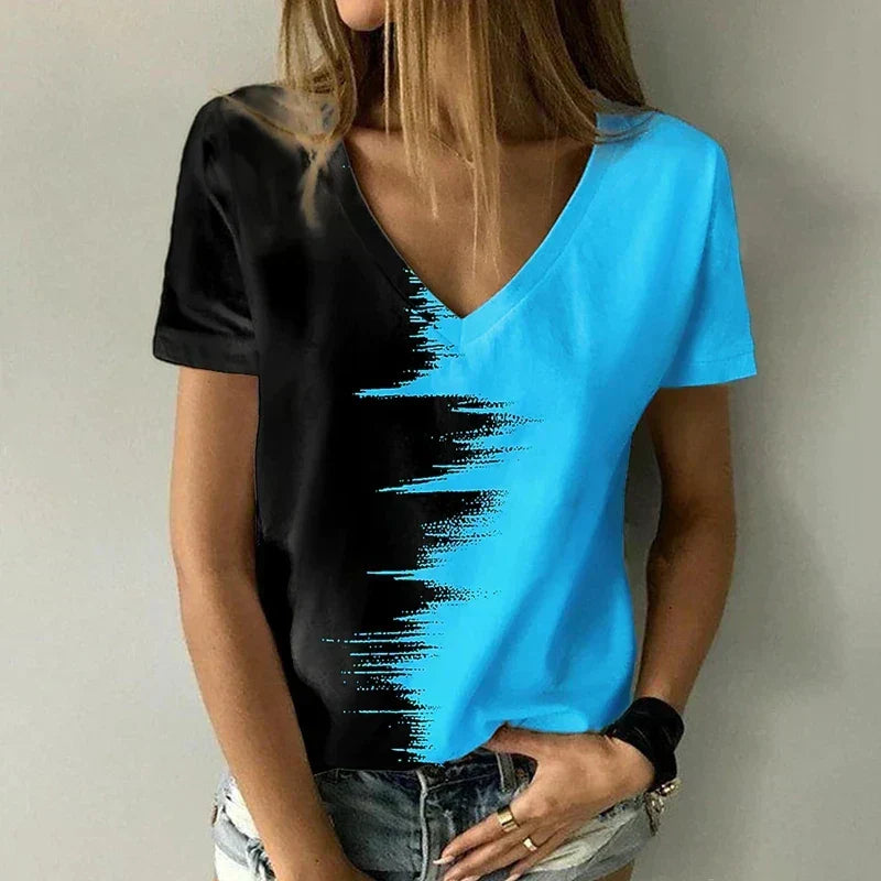 Valenzora | V-neck T-shirt with short sleeves