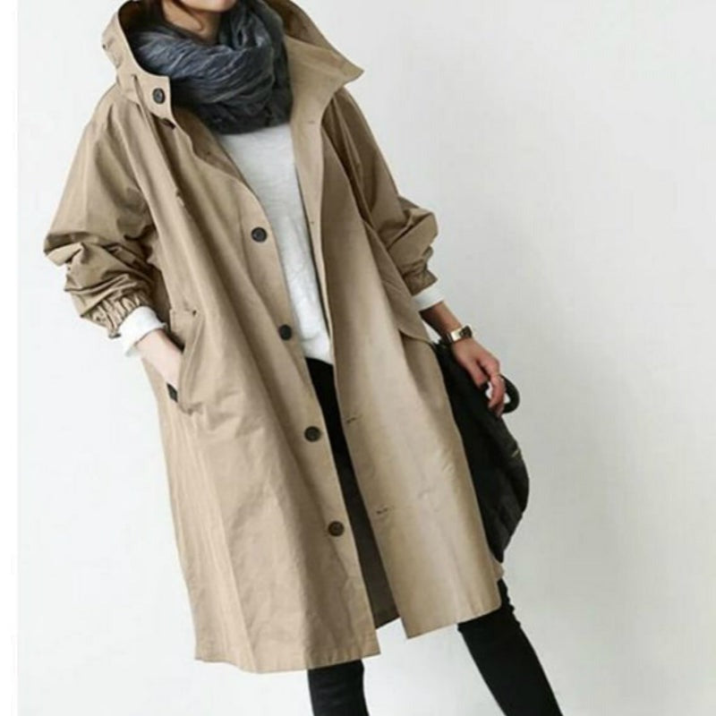 Valenzora | Trenchcoat mit Kapuze für Damen