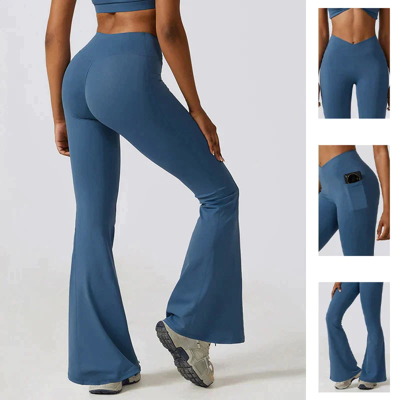 Valenzora | High-waisted flare leggings