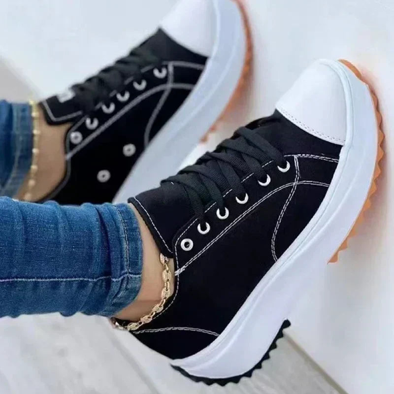 Valenzora | Leinwand-Sneakers zum Schnüren für die Freizeit