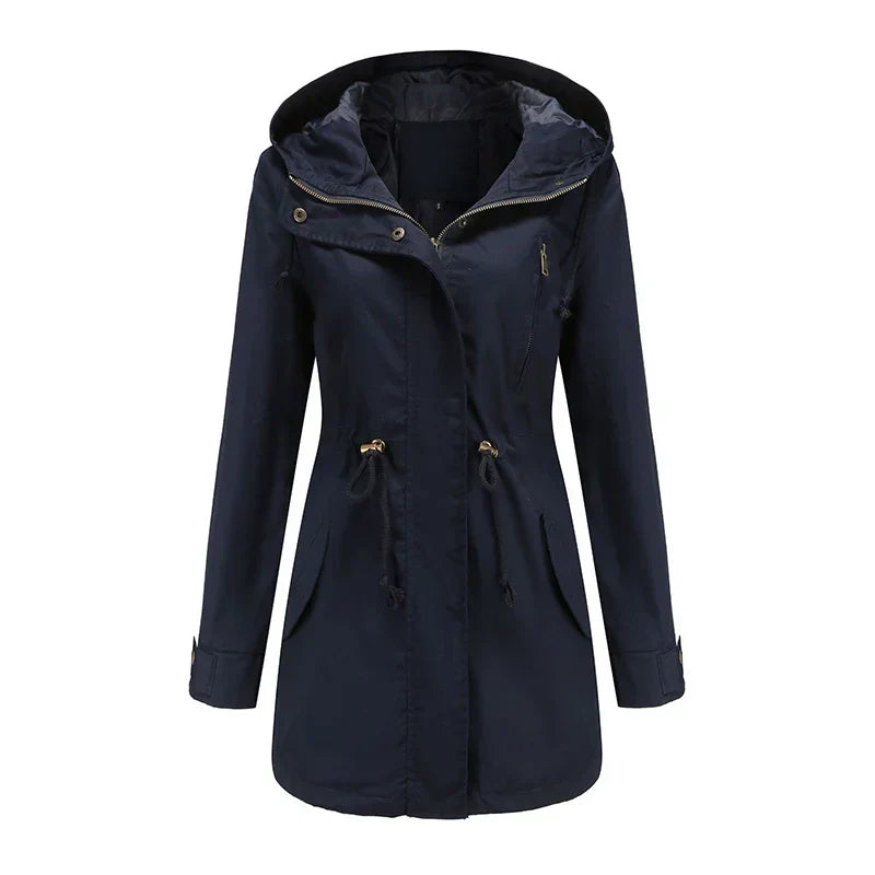 Valenzora | Baumwoll-Trenchcoat mit Kapuze
