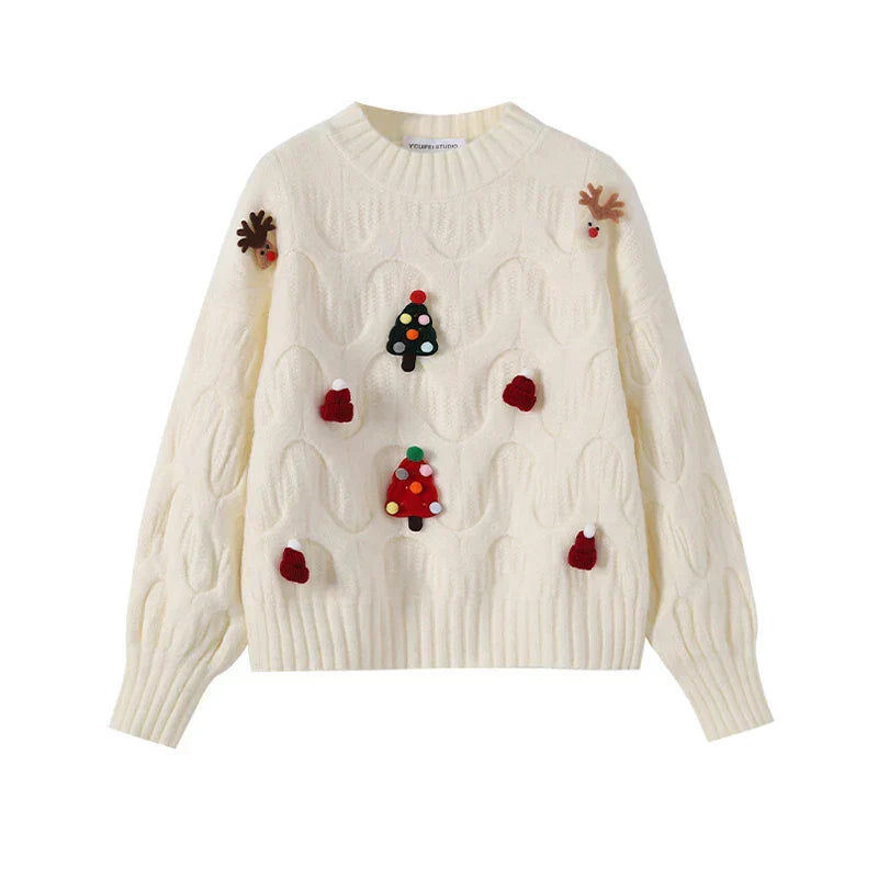 Valenzora - Ugly Christmas Sweater - Women's Vintage Style Christmas Sweater