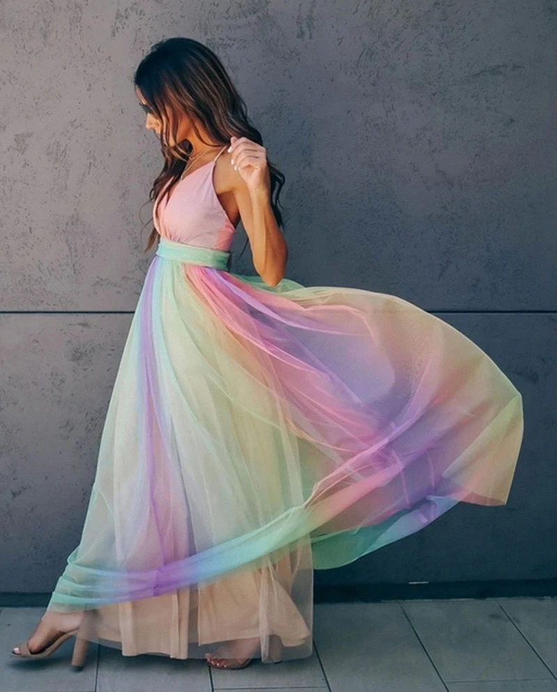 Dress | Vibrant rainbow dress for a striking style