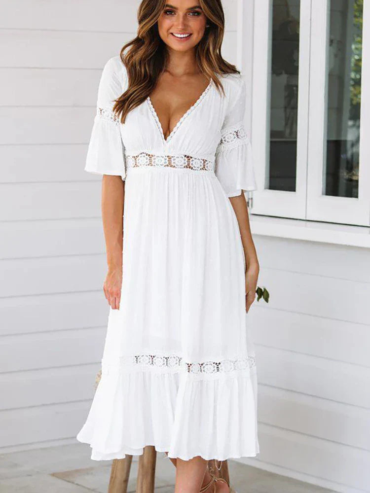 Valenzora | Boho Midi Dress