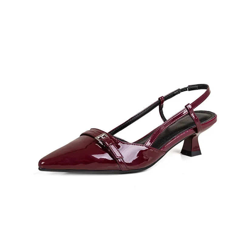 Valenzora | Lackleder-Sandalen mit bequemem Blockabsatz