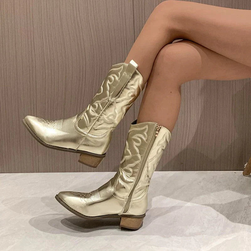 Valenzora - stylish metallic chique laarzen