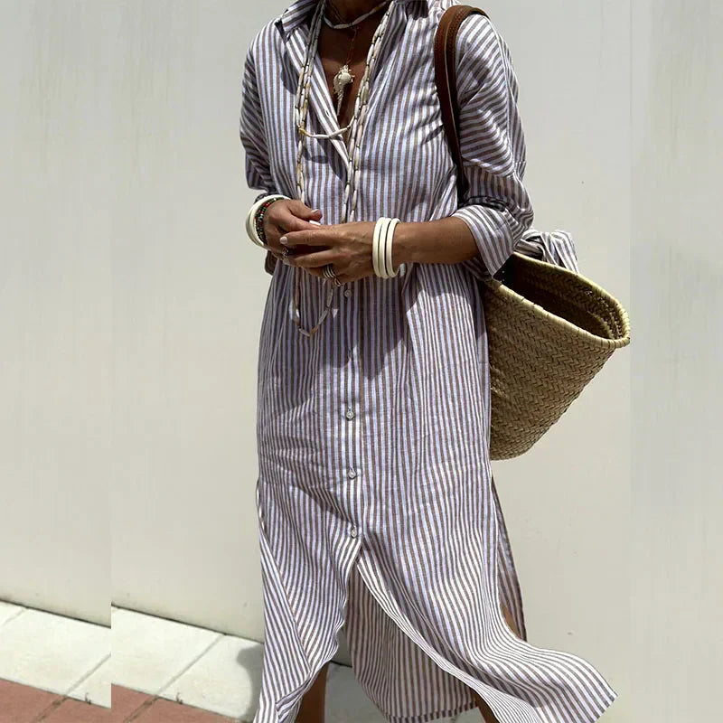 Valenzora | Striped shirt dress