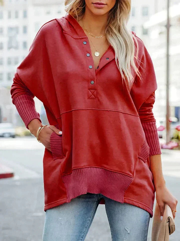 V-neck hoodie