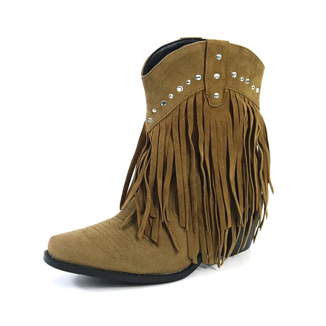 Valenzora | Cowboystiefeletten mit Fransenquaste