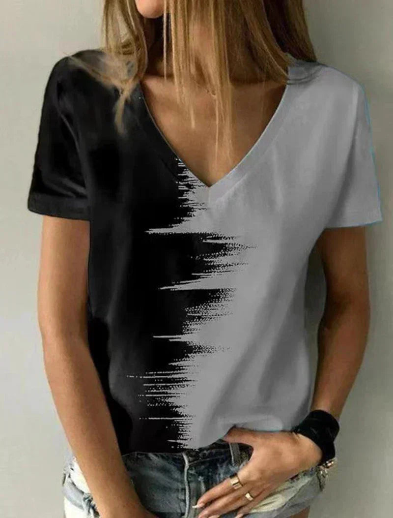 Valenzora | V-neck T-shirt with short sleeves