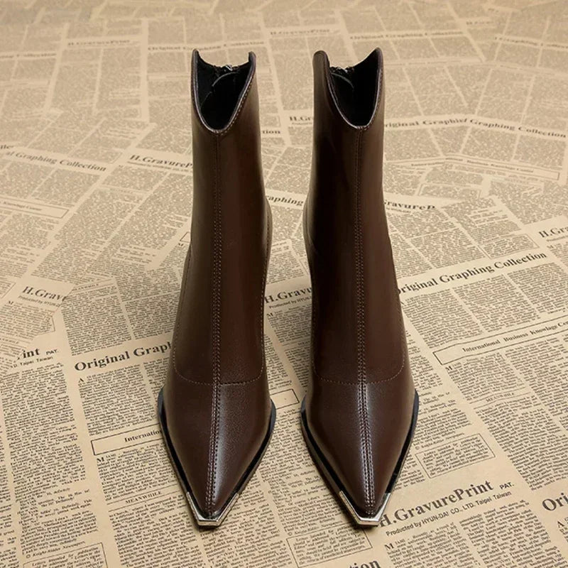 Valenzora | High-heeled boots with zipper