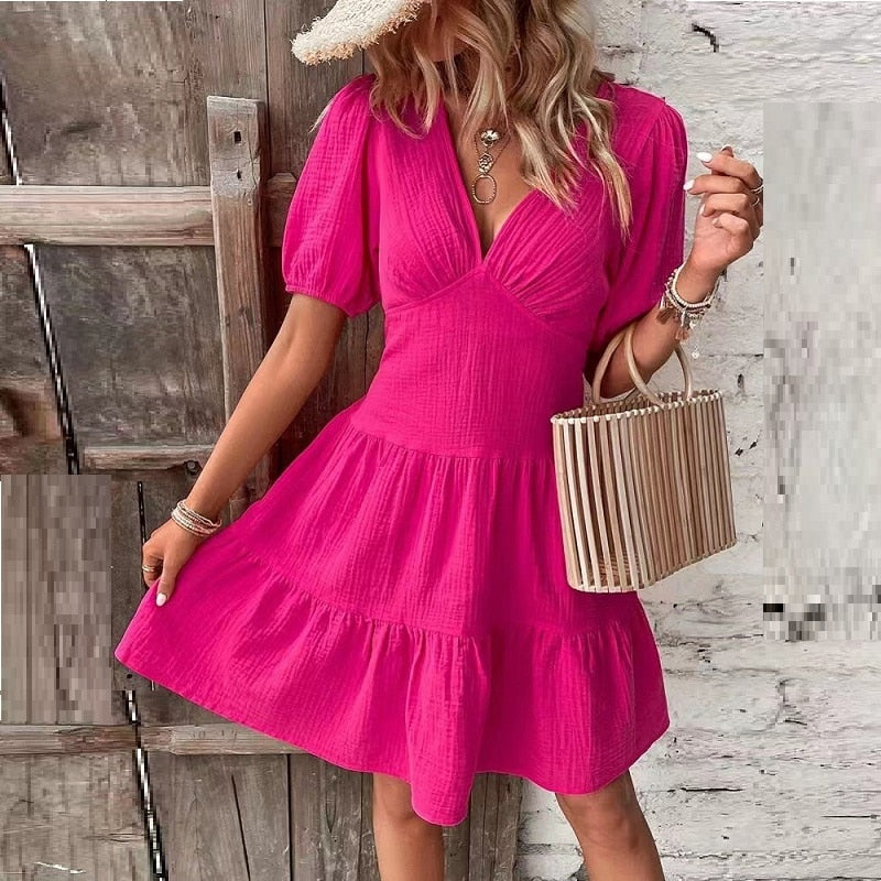 Valenzora - Lässiges Kleid mit Rüschen