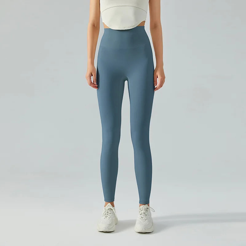 Valenzora | Emily Sportswear Naked High-Waisted Tight Yoga Pants Doppelseitig gebürstet Pfirsich Po-liftend Lauf-Sport-Fitness-Leggings