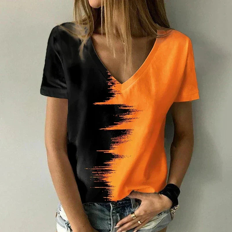 Valenzora | V-neck T-shirt with short sleeves
