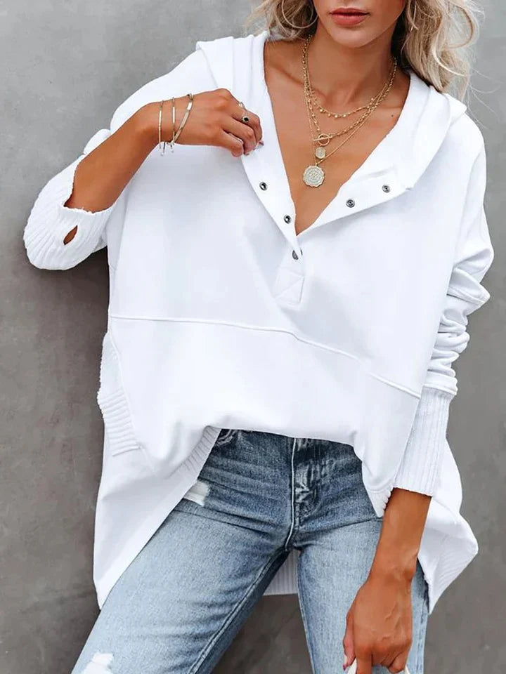 V-neck hoodie