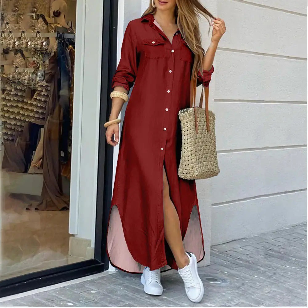 Valenzora | Long casual shirt dress