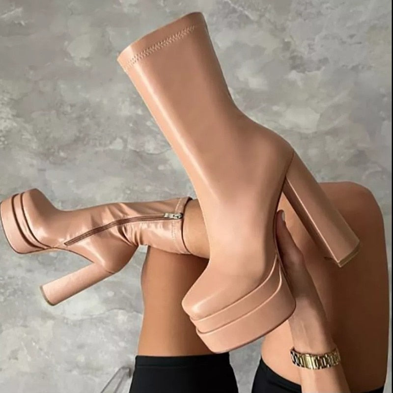 Valenzora | Designer-Stiefeletten mit hohen Absätzen