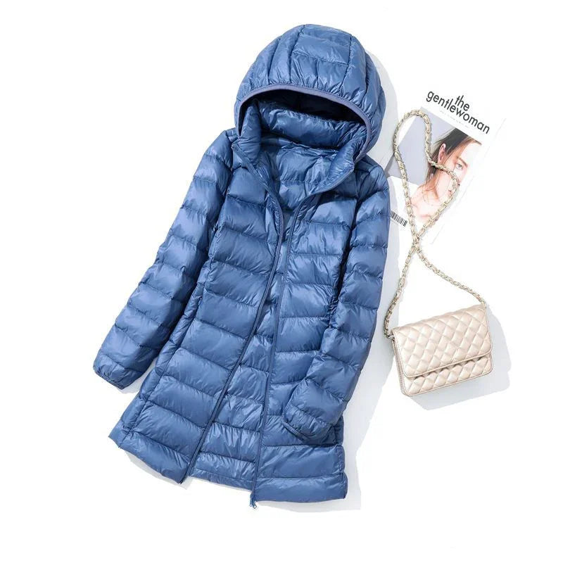 Valenzora - Women's wearable puffer coat with detachable hood
