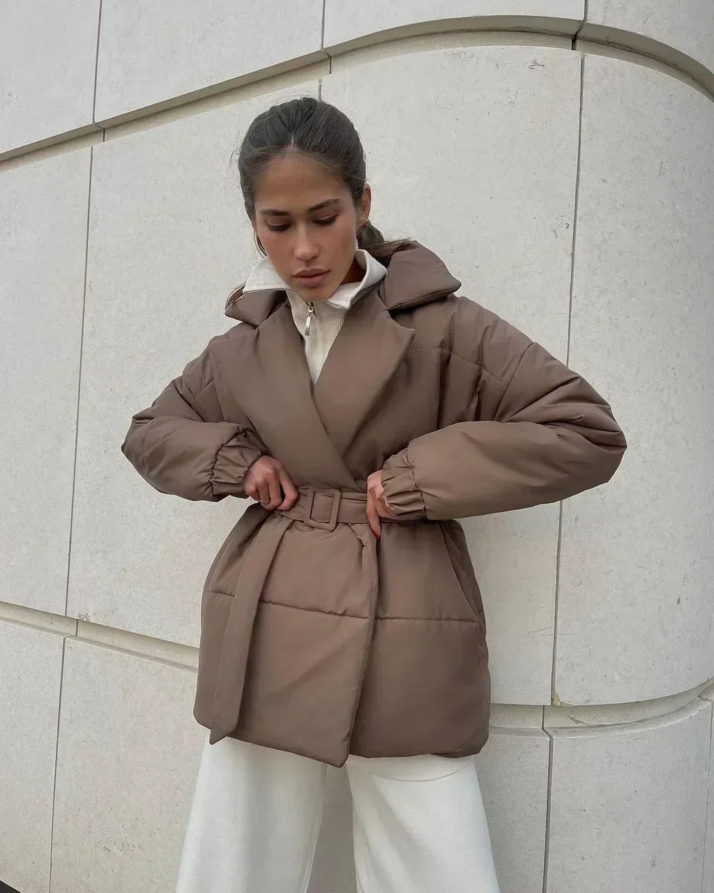 Valenzora - Puffer jacket - With belt