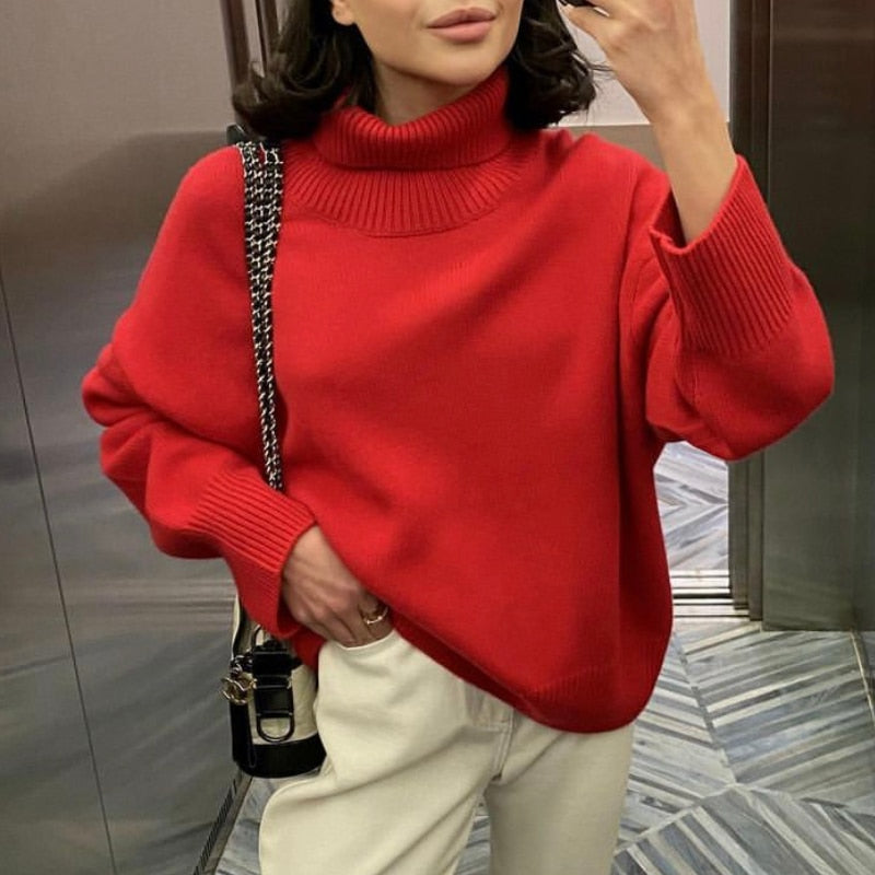 Valenzora | Stylische klassische Rollkragenpullover für Damen im Herbst