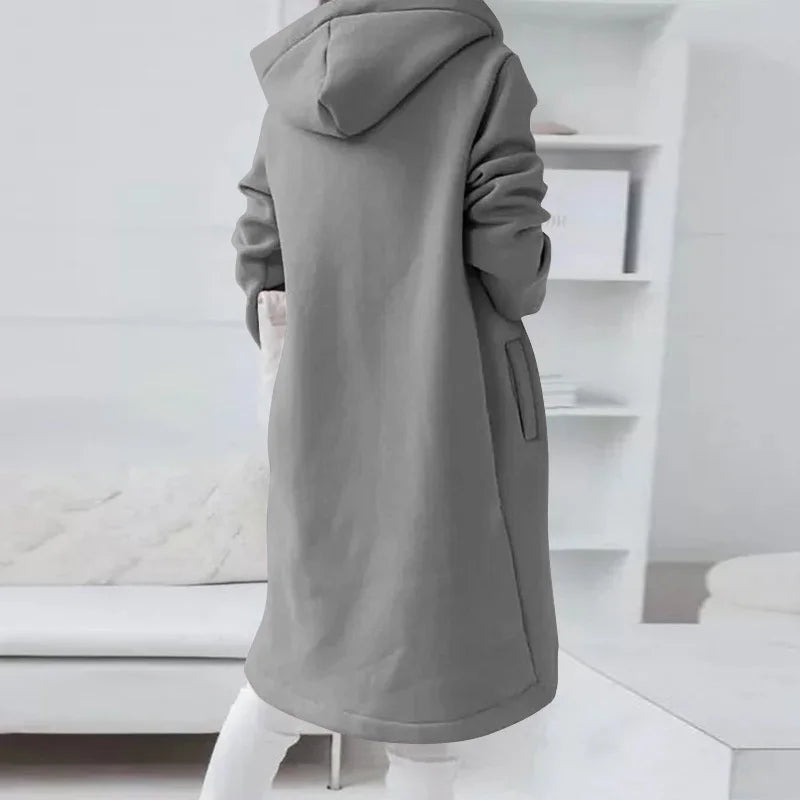 Valenzora | Kapuzen-Cardigan mit abgerundetem Saum