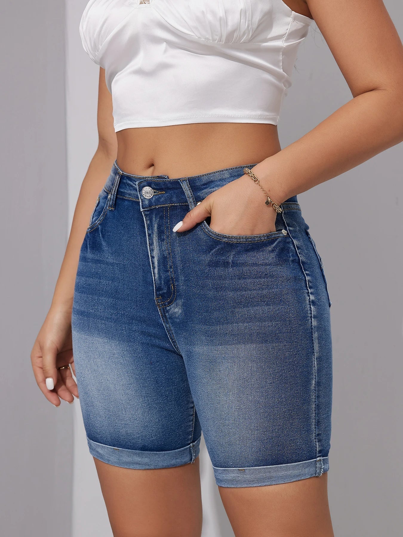 Valenzora | Waist Denim Shorts