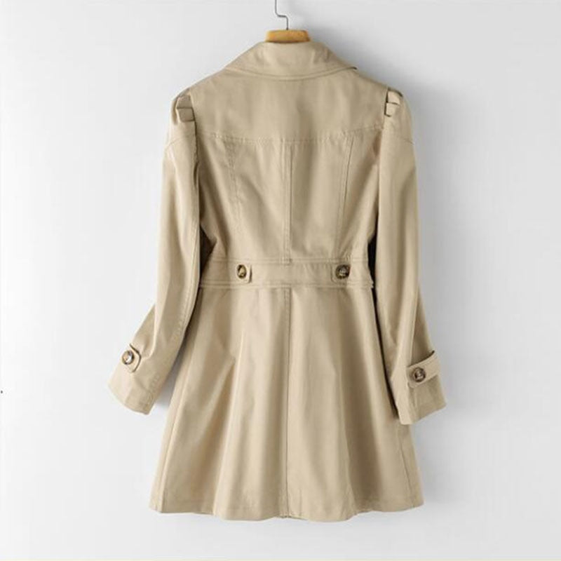Valenzora Women's Trench Coat | Autumn 2023 Trend: Single-breasted mid-length trench coat for women