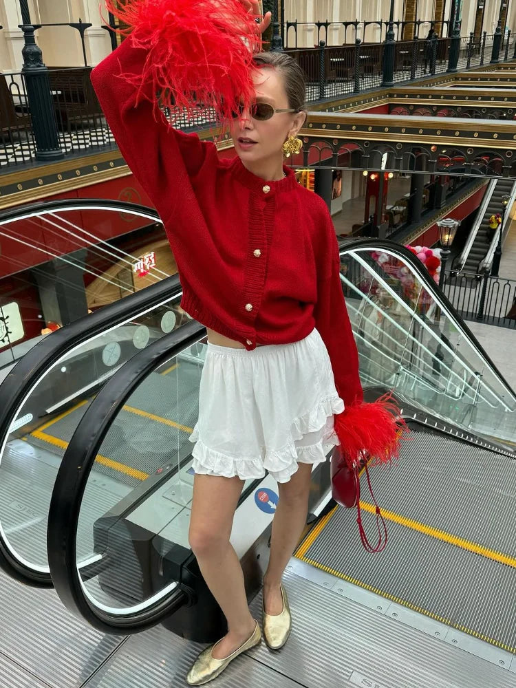 Valenzora | Chic feather cardigan