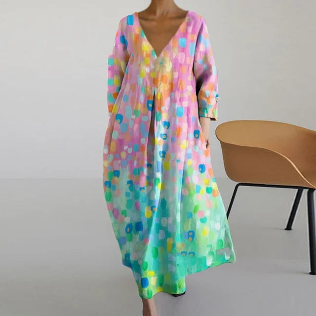 Valenzora | Weiches, farbenfrohes Kleid
